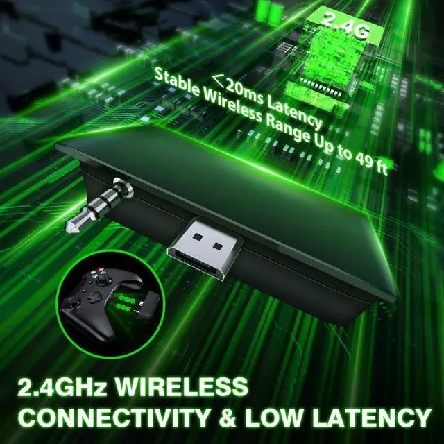 Alt view image 2 of 7 - X3 Wireless Gaming Headset for Xbox Series X|S, Xbox One, PS5, PC, Mac, Switch  Bluetooth Headphones with Noise Cancelling Mic, 60H Playtime, Low Latency, Lightweight for Gamers