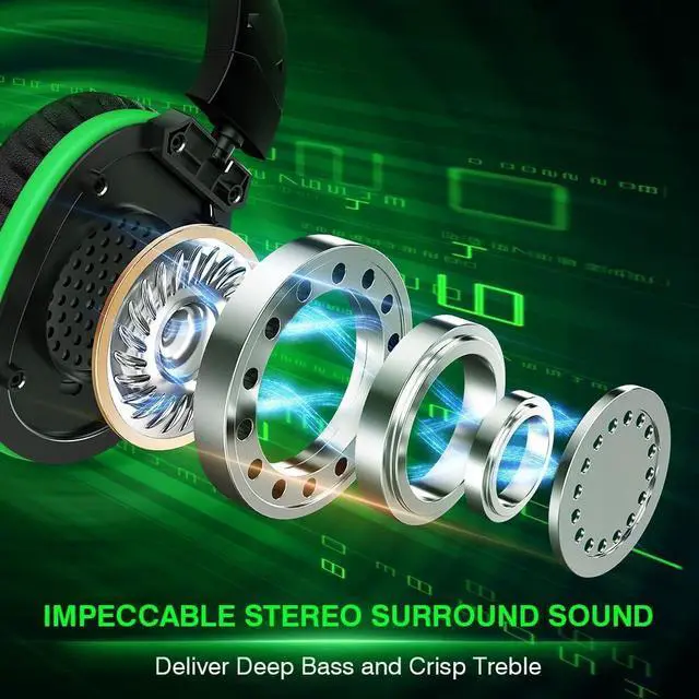 Alt view image 7 of 7 - X3 Wireless Gaming Headset for Xbox Series X|S, Xbox One, PS5, PC, Mac, Switch  Bluetooth Headphones with Noise Cancelling Mic, 60H Playtime, Low Latency, Lightweight for Gamers