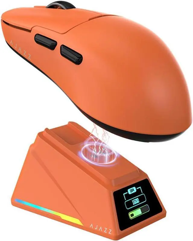 Main image of AJAZZ AJ159 APEX Wireless Gaming Mouse 2.4G Wired BT|RGB Magnetic Screen Charging Dock|Lightweight|42K Optical Tracking|400mAh Battery |PAW3950APEX Sensor.