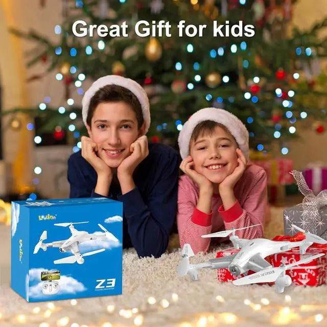 Alt view image 2 of 7 - Loolinn | Drones for Kids Gift, Drone with Camera - Optical Flow Positioning Technology, 60 Minutes Long Flight Time, 3 Batteries, Stable Flight - Gift for Kids Boys Girls