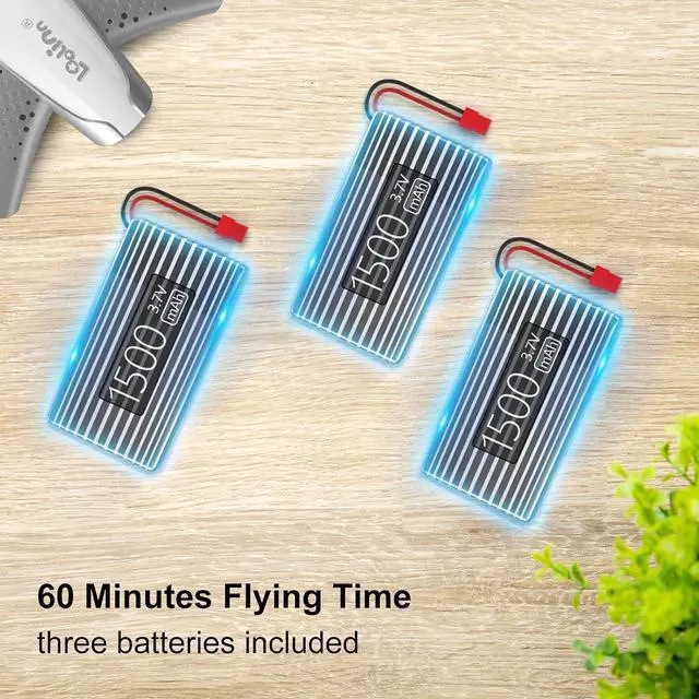 Alt view image 4 of 7 - Loolinn | Drones for Kids Gift, Drone with Camera - Optical Flow Positioning Technology, 60 Minutes Long Flight Time, 3 Batteries, Stable Flight - Gift for Kids Boys Girls