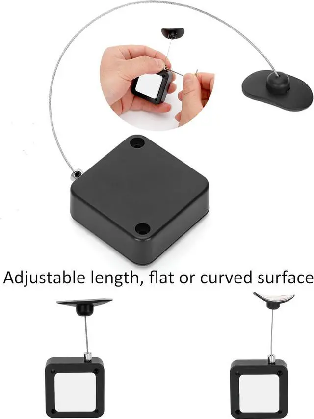 Alt view image 4 of 7 - 10Pack Remote Control Tether, 6.5 Ft Remote Leash, Retractable Safety with Adjustable Lock Strap for TV Remotes, Game Controllers, and Tablets - Perfect for Showrooms