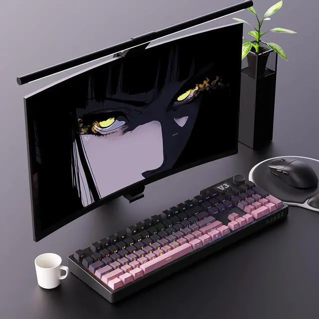 Alt view image 7 of 7 - AK35I V3 104-Key Full Size Wired Gasket Mount Gaming Keyboard with Multimedia Buttons & Knob Control | Five Layer Pad | OEM Profile PBT Keycaps | White Backlit Custom Keyboard