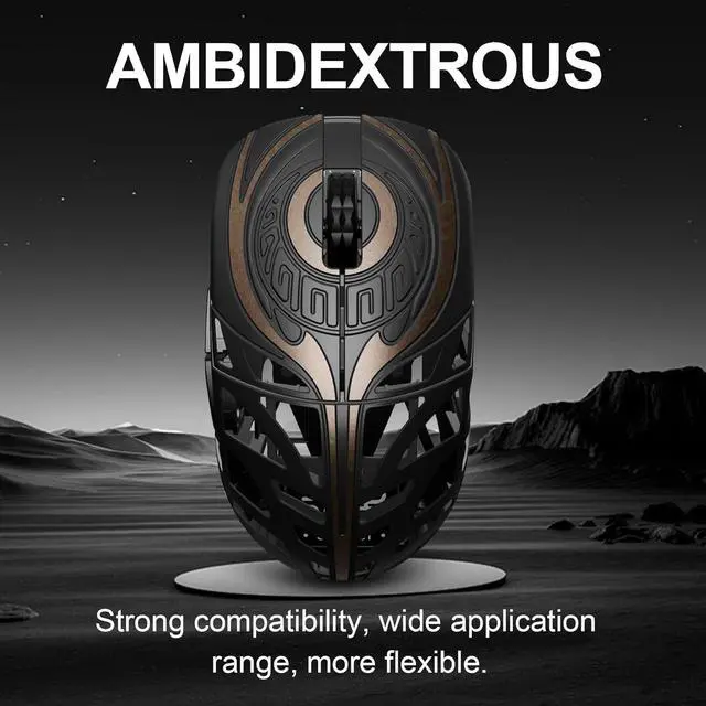 Alt view image 2 of 6 - WLMOUSE Strider Magnesium Gaming Mouse 45g Superlight Magnesium Alloy Wireless Gaming Mouse, 125-8000Hz (Adjustable) Wireless Polling Rate, PAW 3950 HS Sensor, for PC/Laptop/Mac (Strider OM-White)