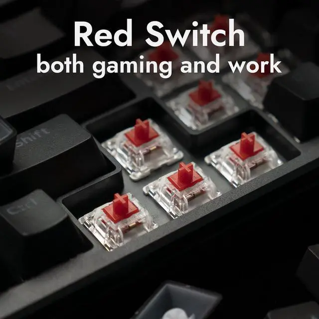Alt view image 4 of 7 - LEMOKEY X5 Wired Gaming LED Backlight QMK/Launcher Mechanical Keyboard for Windows/Linux, Customize keymaps, Double-Shot keycaps, Keychron Mechanical Red Switch, Perfect for Both Gaming and Work