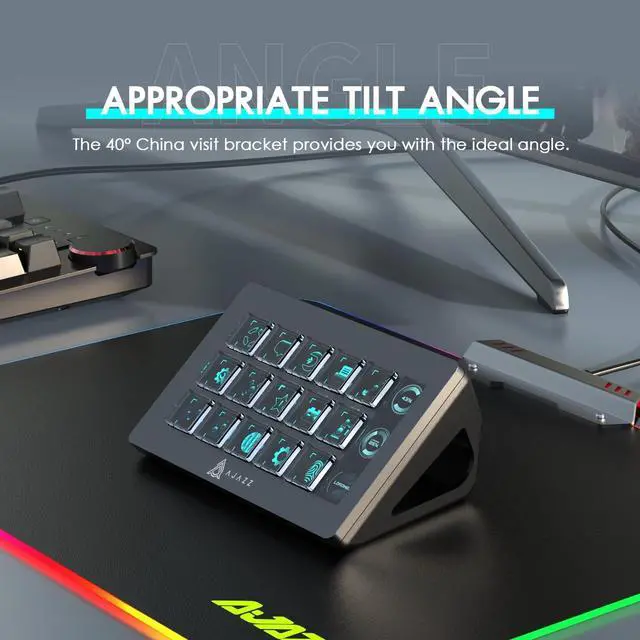 Alt view image 6 of 7 - AKP153 Studio Deck, Stream Controller, 15 Macro Keys, Trigger Actions in Apps and Software Like OBS, YouTube, Twitch, Custom Console for Photo and Video Editing, Live Streaming, PC/Mac (Black)