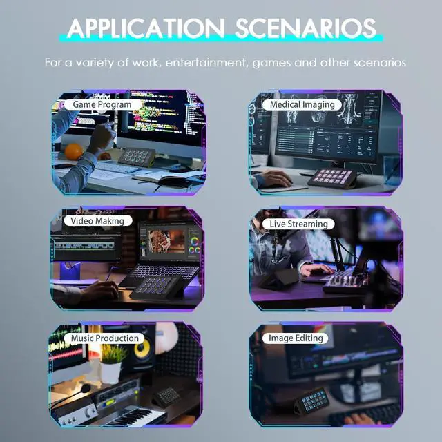 Alt view image 7 of 7 - AKP153 Studio Deck, Stream Controller, 15 Macro Keys, Trigger Actions in Apps and Software Like OBS, YouTube, Twitch, Custom Console for Photo and Video Editing, Live Streaming, PC/Mac (Black)