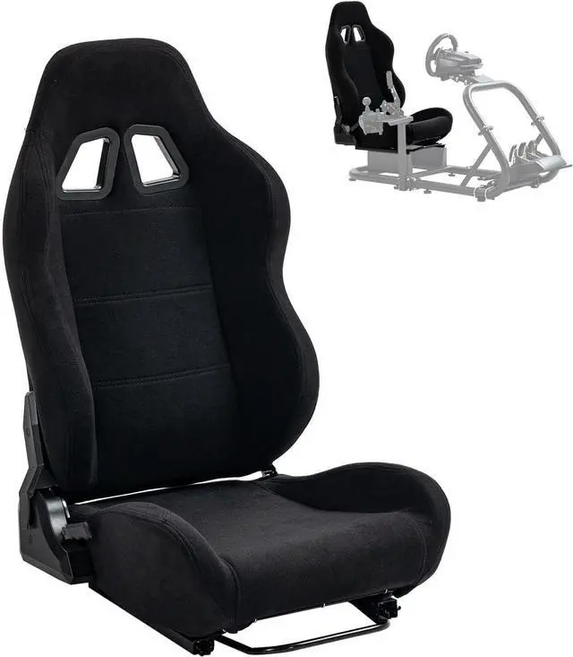 Main image of Racing Seat with Double Locking Slides Cloth Breathable Gaming Seat Adjustable fit Most racing simulator cockpits(Steering Wheel Stand Not Include)