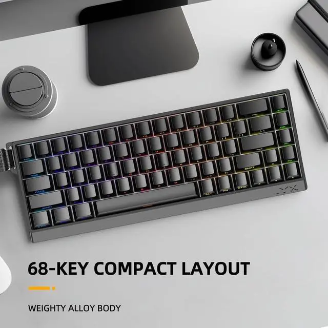 Alt view image 2 of 7 - MU68PRO Rapid Trigger Magnetic Switch Keyboard, Aluminum CNC Frame Mechanical Keyboard, 65% TKL Hot Swapped RGB Programmable Wired Gaming Keyboard for Win/Mac Gamer-Black