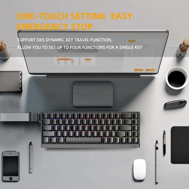 Alt view image 5 of 7 - MU68PRO Rapid Trigger Magnetic Switch Keyboard, Aluminum CNC Frame Mechanical Keyboard, 65% TKL Hot Swapped RGB Programmable Wired Gaming Keyboard for Win/Mac Gamer-Black