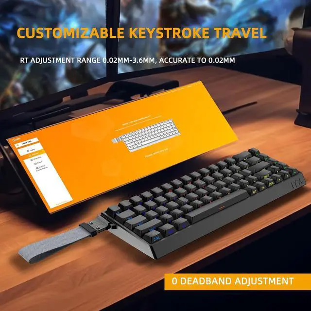 Alt view image 3 of 7 - MU68PRO Rapid Trigger Magnetic Switch Keyboard, Aluminum CNC Frame Mechanical Keyboard, 65% TKL Hot Swapped RGB Programmable Wired Gaming Keyboard for Win/Mac Gamer-Black