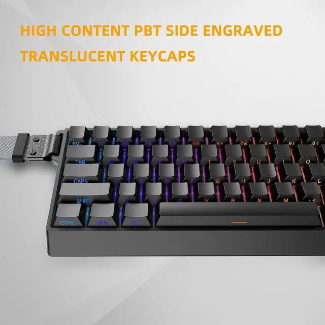 Alt view image 7 of 7 - MU68PRO Rapid Trigger Magnetic Switch Keyboard, Aluminum CNC Frame Mechanical Keyboard, 65% TKL Hot Swapped RGB Programmable Wired Gaming Keyboard for Win/Mac Gamer-Black