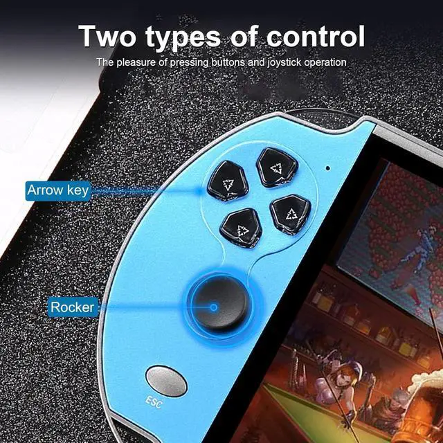 Alt view image 5 of 7 - X12 Plus 7 inch Video Game Console Handheld Portable MP5, Built in 1000 Games,16GB Memory, Nostalgic Arcade Game Console with Joystick,Support GBC/GBA/NES/MD/SMC/SFC