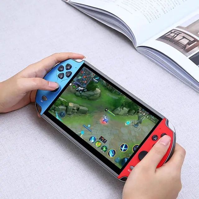 Alt view image 7 of 7 - X12 Plus 7 inch Video Game Console Handheld Portable MP5, Built in 1000 Games,16GB Memory, Nostalgic Arcade Game Console with Joystick,Support GBC/GBA/NES/MD/SMC/SFC