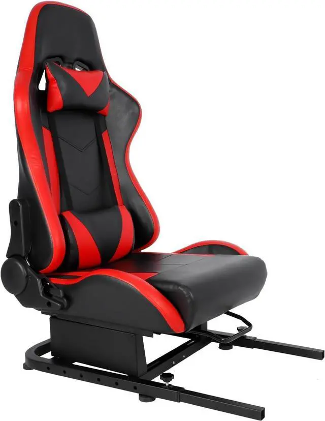Main image of Marada Racing Simulator Cockpit Frame with Bolts&Red Seat Suitable for Dardoo/Supllueer/Anman,Compatible Adjustable Portable Real Driving Flying Sim Gaming Stand&Split Rear Chair Cockpit