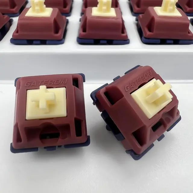 Alt view image 4 of 7 - Gateron Quinn Keyboard Switches,Tactile 5-Pin Factory Pre-lubed 59gf Switches Suitable for MX Mechanical Gaming Keyboards (108PCS)