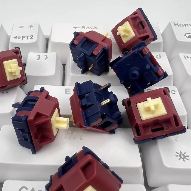 Alt view image 7 of 7 - Gateron Quinn Keyboard Switches,Tactile 5-Pin Factory Pre-lubed 59gf Switches Suitable for MX Mechanical Gaming Keyboards (108PCS)
