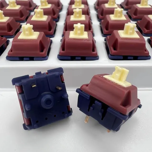 Alt view image 5 of 7 - Gateron Quinn Keyboard Switches,Tactile 5-Pin Factory Pre-lubed 59gf Switches Suitable for MX Mechanical Gaming Keyboards (108PCS)