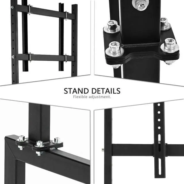 Alt view image 2 of 7 - Anman Racing Pro Visualizer Display Stand Fit for Round Tube Racing Simulator Cockpit,Supports 24 to 55 Inch Screen Monitor Mount Bracket, Adjustable Stable Sim Monitor Stand