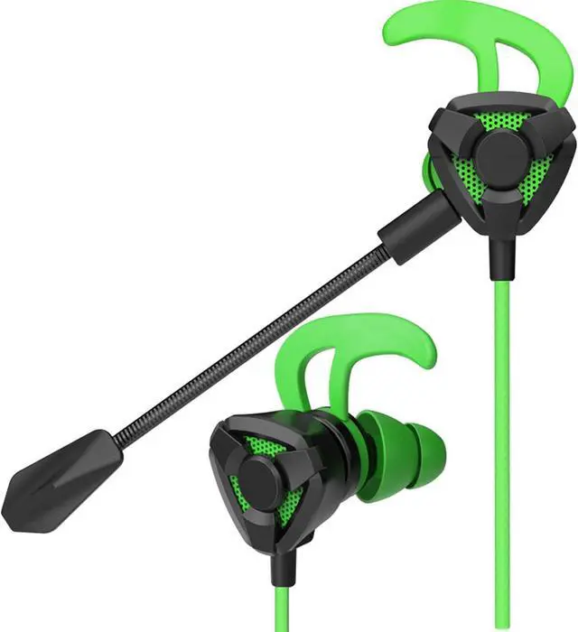 Alt view image 3 of 5 - Gaming in-Ear Headset in-Line Controls Lightweight Wired Gaming Earbuds for Laptop Games - G9 Black/G9 Black Green
