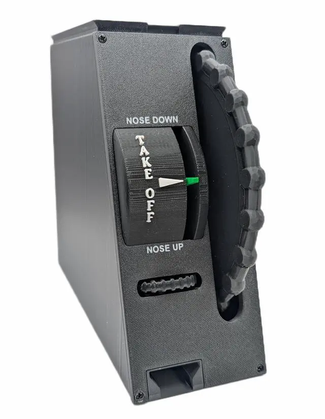Main image of Full Size Elevator Trim Wheel Controller Analog Axis for Flight Simulators PC/Mac