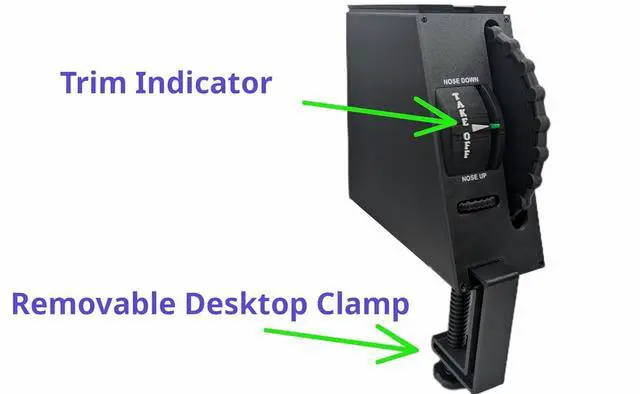 Alt view image 2 of 5 - Full Size Elevator Trim Wheel Controller Analog Axis for Flight Simulators PC/Mac