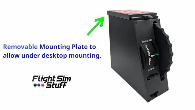 Alt view image 3 of 5 - Full Size Elevator Trim Wheel Controller Analog Axis for Flight Simulators PC/Mac