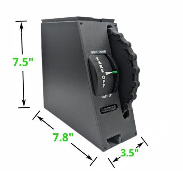 Alt view image 5 of 5 - Full Size Elevator Trim Wheel Controller Analog Axis for Flight Simulators PC/Mac