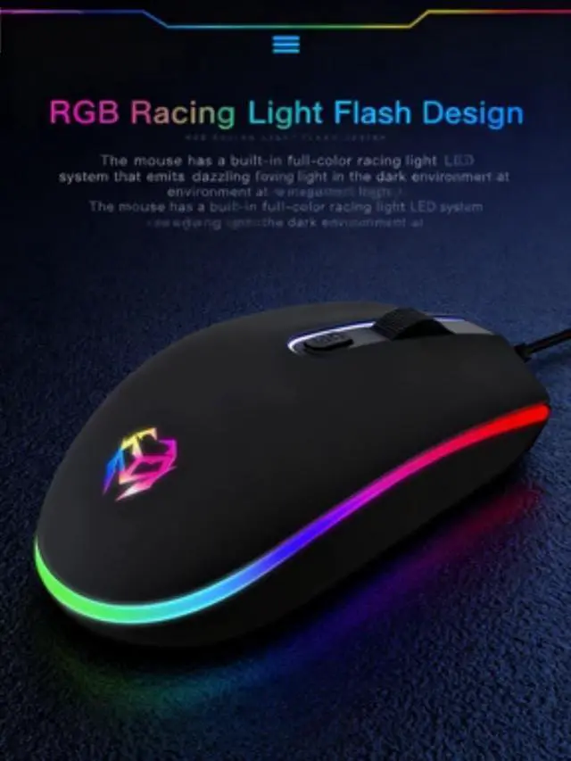 Alt view image 2 of 7 - Maine Computer Game Mouse, 1600 DPI, Three-Button, RGB Lighting Effect, Backlit, Optical Ergonomic Mouse, Factory Wholesale Sales (Pink, 10PACK)