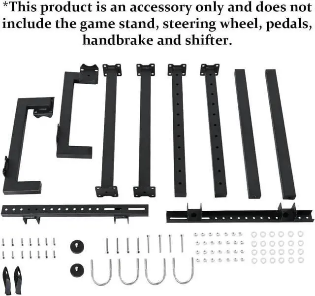 Alt view image 7 of 7 - Racing Simulator Display Bracket Monitor Stand Suitable for Large Round Tube Sim Racing Cockpit Stand, Support 24-60 Inch TV, No Screen Monitor Racing Stand Seat