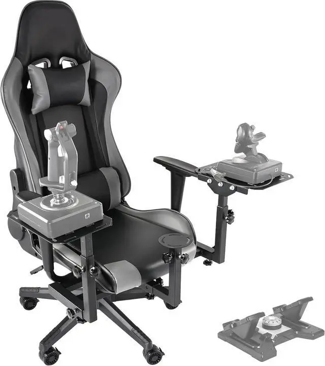 Main image of Dardoo Flight Simulator Cockpit with Gray Seats, Compatible with HOTAS Warthog, G Saitek, Airbus Stick and Throttle, A10C Rocker, Multi-Scene Applications, ExcludingThrottle, Joystick and Pedal
