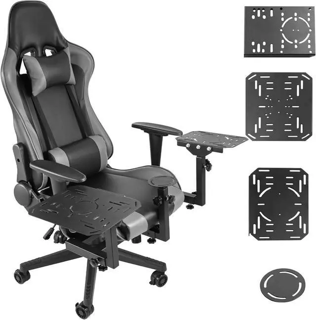 Alt view image 2 of 7 - Dardoo Flight Simulator Cockpit with Gray Seats, Compatible with HOTAS Warthog, G Saitek, Airbus Stick and Throttle, A10C Rocker, Multi-Scene Applications, ExcludingThrottle, Joystick and Pedal