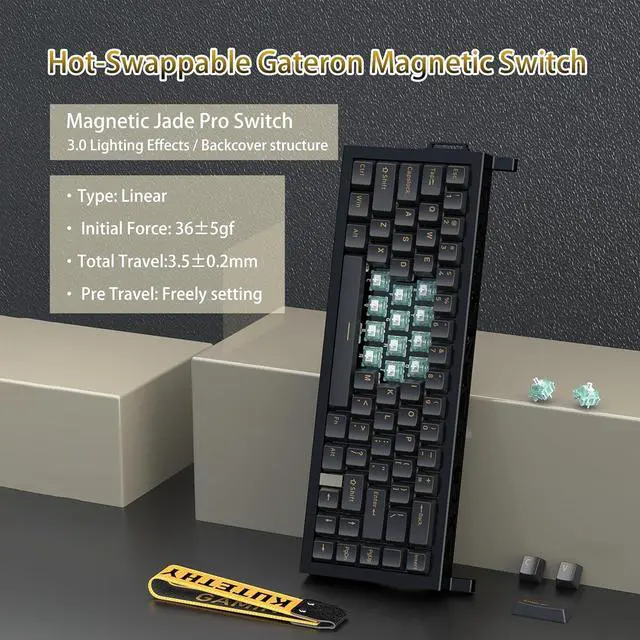 Alt view image 3 of 7 - kutethy KY67 Pro Gaming Keyboard, 65% RGB Hall Effect Keyboard, 67 Keys with Gateron Magnetic Switches, Rapid Trigger, Adjustable Actuation