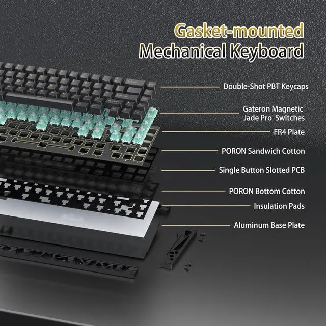 Alt view image 4 of 7 - kutethy KY67 Pro Gaming Keyboard, 65% RGB Hall Effect Keyboard, 67 Keys with Gateron Magnetic Switches, Rapid Trigger, Adjustable Actuation