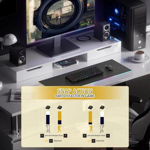 Alt view image 6 of 7 - kutethy KY67 Pro Gaming Keyboard, 65% RGB Hall Effect Keyboard, 67 Keys with Gateron Magnetic Switches, Rapid Trigger, Adjustable Actuation