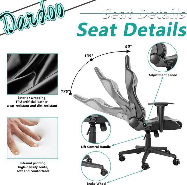 Alt view image 7 of 7 - Dardoo Flight Simulator Cockpit with Gray Seats, Compatible with HOTAS Warthog, G Saitek, Airbus Stick and Throttle, A10C Rocker, Multi-Scene Applications, ExcludingThrottle, Joystick and Pedal