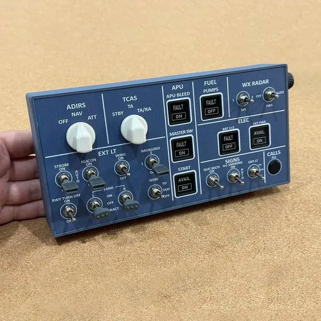 Alt view image 2 of 6 - EnuoChbuild Flight Overhead Panel, A35X/A32X Flight Simulator Panel Compatible with Flight Simulation Games on the Windows Platform - Supports Major Airplane Models