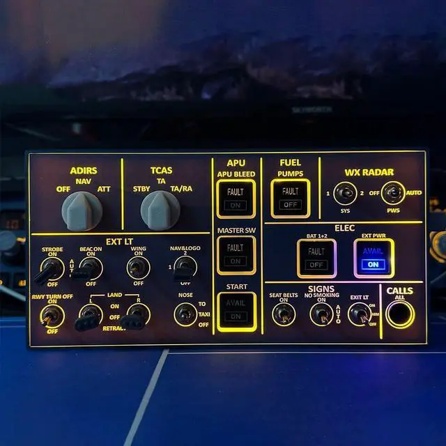 Alt view image 4 of 6 - EnuoChbuild Flight Overhead Panel, A35X/A32X Flight Simulator Panel Compatible with Flight Simulation Games on the Windows Platform - Supports Major Airplane Models