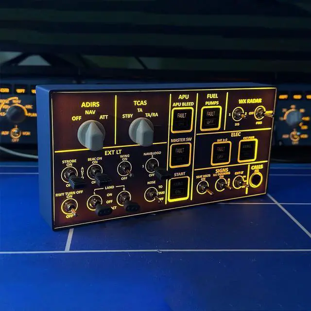 Alt view image 5 of 6 - EnuoChbuild Flight Overhead Panel, A35X/A32X Flight Simulator Panel Compatible with Flight Simulation Games on the Windows Platform - Supports Major Airplane Models