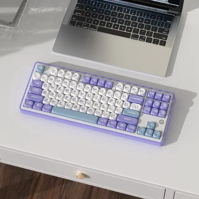 Alt view image 7 of 7 - DAIDAI×AJAZZ AK870 TKL 87-Key Gasket Structure Full-Key Hot-Swappable Mechanical Keyboard Type-C/2.4G/BT 5.1, 4000mAh Battery, MOA Keycap,South-Facing RGB, for Windows/MAC.