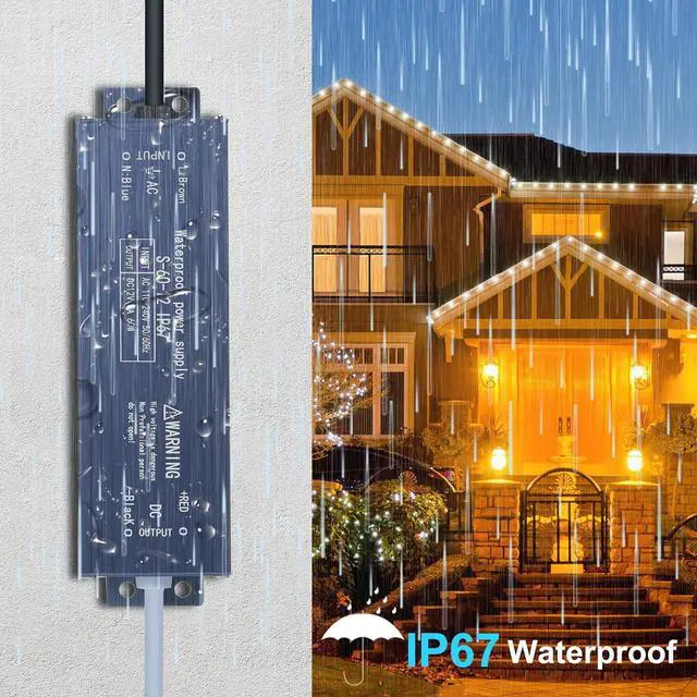 Alt view image 6 of 6 - 12V 250W IP67 Aluminum Alloy LED Power Supply for Lighting and Signage