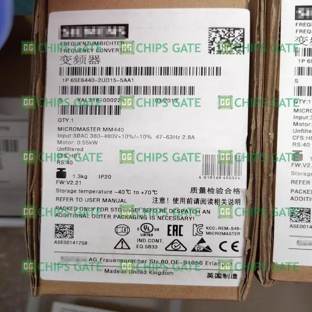 Alt view image 3 of 5 - 6SE6440-2UD15-5AA1 1PCS Unopened New 6SE6440-2UD15-5AA1 M440 0.55KW 6SE6 440-2UD15-5AA1 6SE6440-2UD15-5AA1