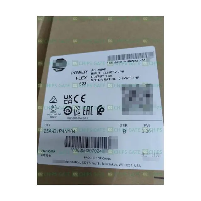Alt view image 4 of 6 - 2022 New Sealed 25A-D1P4N104 AC Drive 0.4kW 0.5Hp Late Date 1Yr Wt