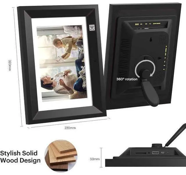 Alt view image 5 of 5 - KODAK RDPF-1020V 10 inch 1280x800 IPS and 8GB Multi-function Digital Photo Frame (Black)