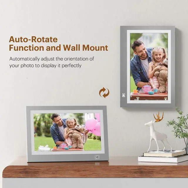 Alt view image 7 of 7 - Kodak RWF-116B GREY 11.6-Inch Wi-Fi Enabled Advanced Digital Photo Frame