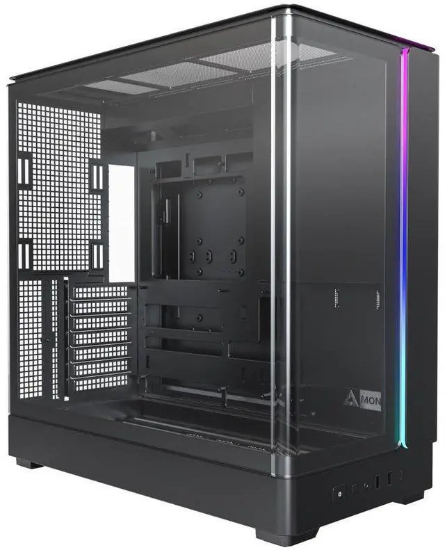 Main image of MONTECH KING 45 KING45B ATX PC Case, Curved Panoramic Glass, Chimney Airflow, 360mm Radiator Support (Black)