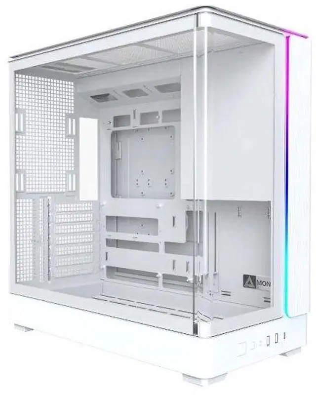 Main image of MONTECH KING 45 KING45W ATX PC Case, Curved Panoramic Glass, Chimney Airflow, 360mm Radiator Support (White)