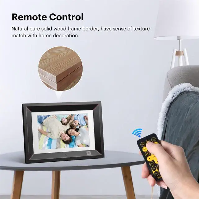 Alt view image 9 of 10 - KODAK RDPF-1020V 10 inch 1280x800 IPS and 8GB Multi-function Digital Photo Frame (Black)