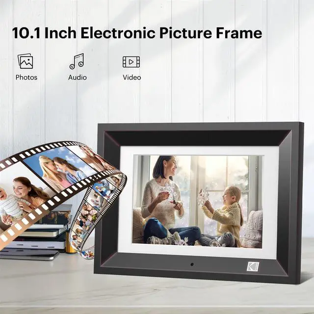 Alt view image 5 of 10 - KODAK RDPF-1020V 10 inch 1280x800 IPS and 8GB Multi-function Digital Photo Frame (Black)