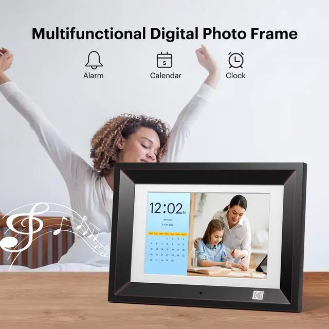 Alt view image 8 of 10 - KODAK RDPF-1020V 10 inch 1280x800 IPS and 8GB Multi-function Digital Photo Frame (Black)